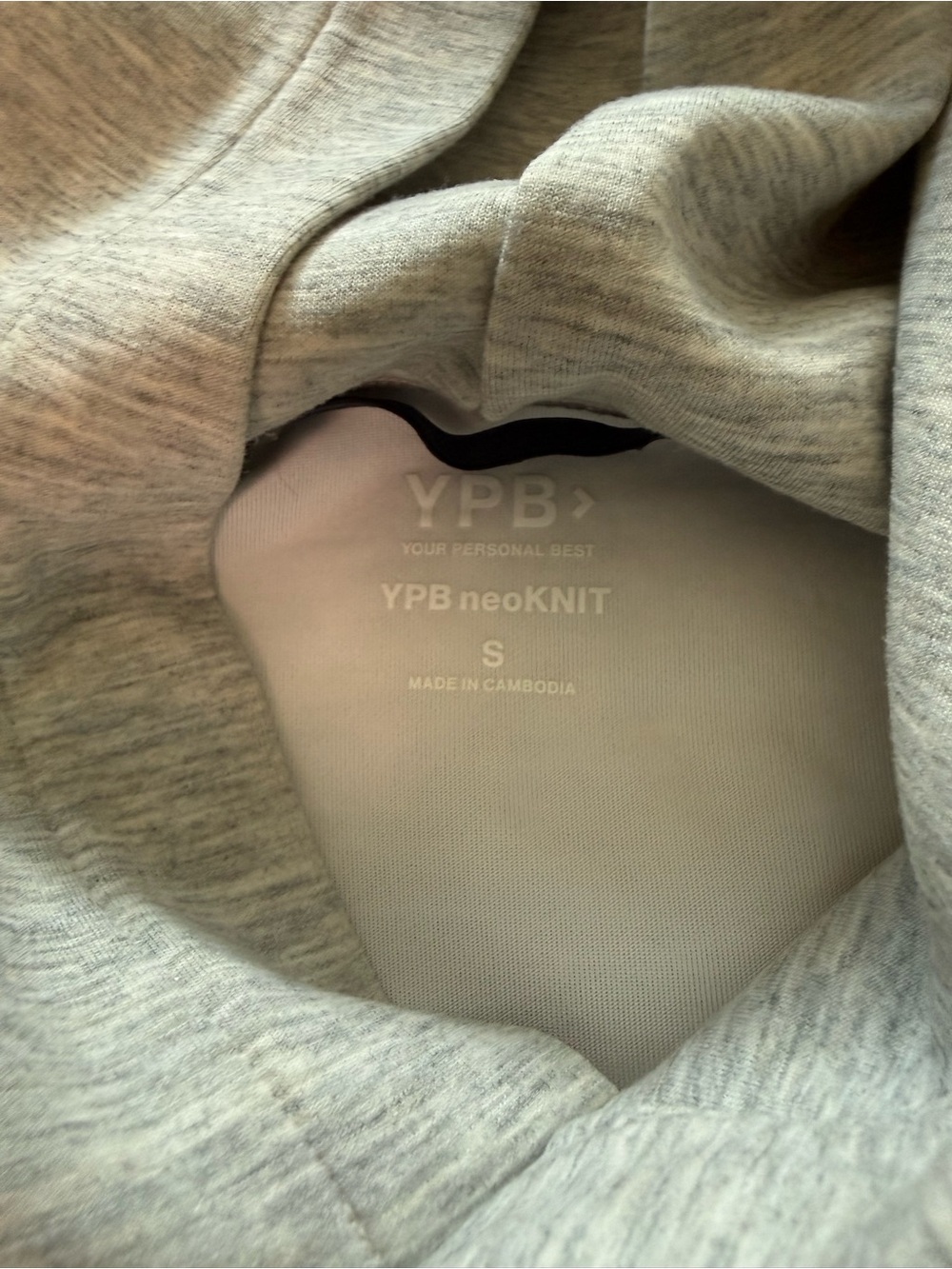 YPB neoKnit Light Grey Pullover Hooded Sweatshirt - Picture 3 of 7
